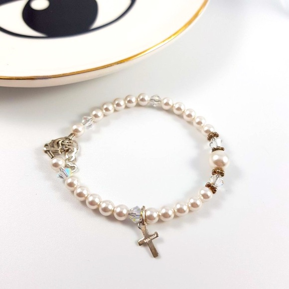🌈 Beautiful baby pearl bracelet - Picture 3 of 6
